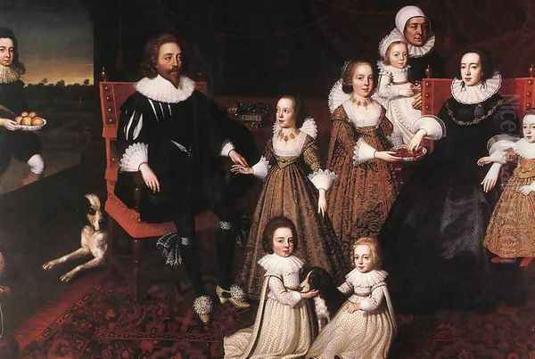 Sir Thomas Lucy and his Family Oil Painting by Cornelius Janssens (Johnson) Ceulen