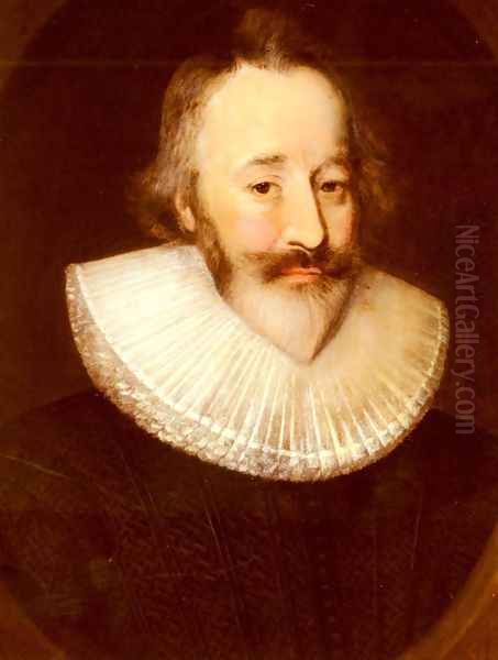 Portrait Of Sir Henry Spiller Of Laleham Oil Painting by Cornelius Janssens (Johnson) Ceulen