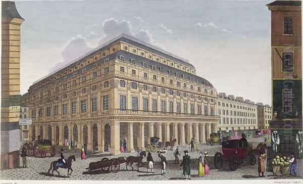 Le Theatre Francaise (Comedie Francaise) c.1815-20 Oil Painting by Henri Courvoisier-Voisin