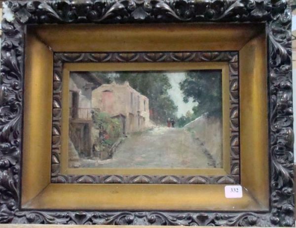 Rue De Village Animee Oil Painting by Marie Joseph Leon Clavel Iwill