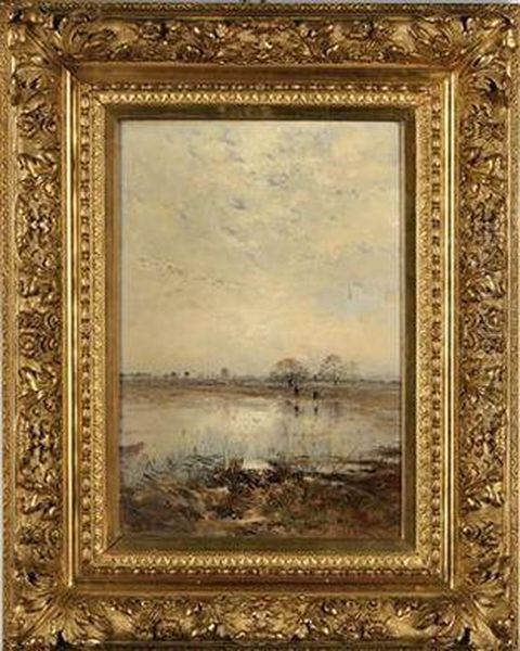 Teichlandschaft Oil Painting by Marie Joseph Leon Clavel Iwill