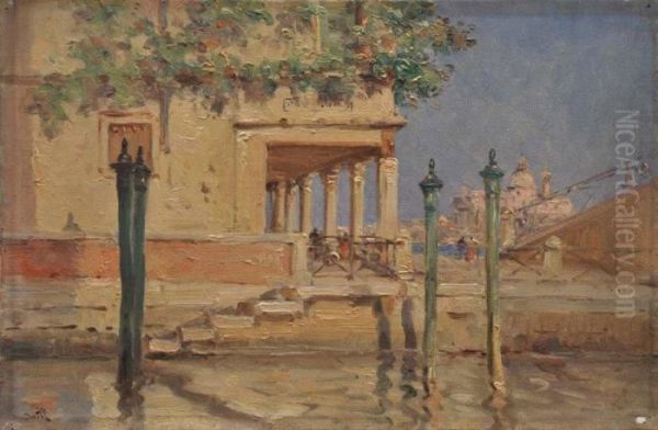 Vue De Venise Oil Painting by Marie Joseph Leon Clavel Iwill