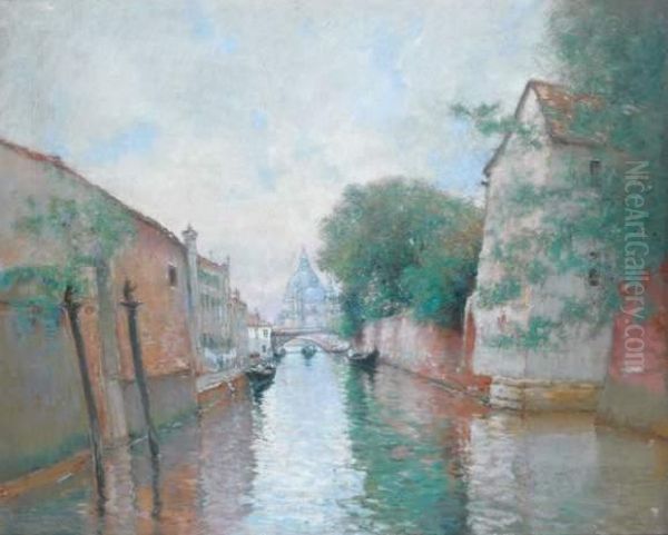 Canal Santa Croce A Venise Oil Painting by Marie Joseph Leon Clavel Iwill