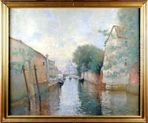 Vue De Venise Oil Painting by Marie Joseph Leon Clavel Iwill