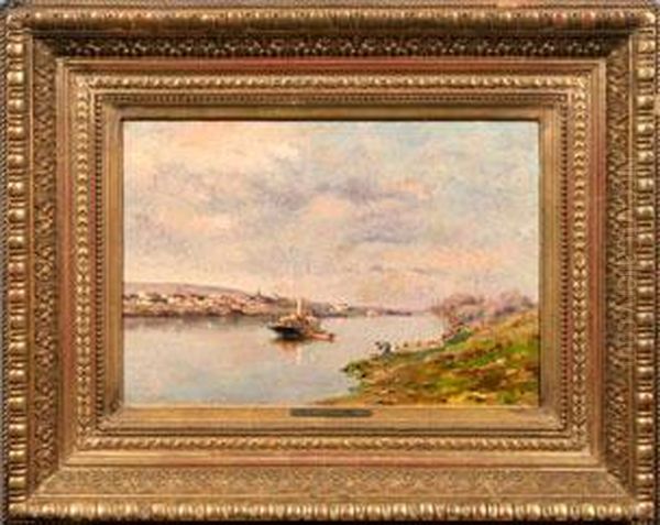 Impressionistische Flusslandschaft Oil Painting by Marie Joseph Leon Clavel Iwill