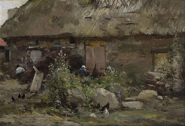 Chaumiere A Morsalines Oil Painting by Marie Joseph Leon Clavel Iwill