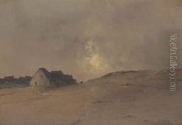 Evening On The Dunes Oil Painting by Marie Joseph Leon Clavel Iwill