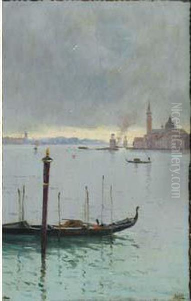 Temps Pluvieux, Venise Oil Painting by Marie Joseph Leon Clavel Iwill