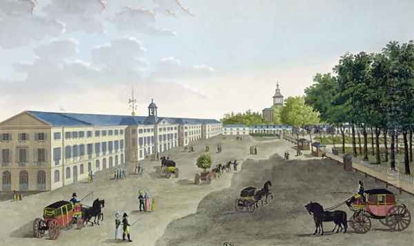 View of the New Gallery of the Museum of Natural History at Jardin des Plantes in Paris Oil Painting by Henri Courvoisier-Voisin