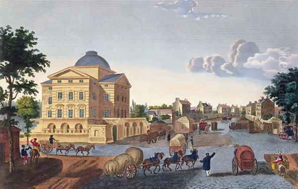 Barriere du Roule, c.1815-20 Oil Painting by Henri Courvoisier-Voisin