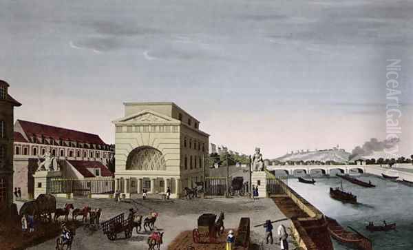 The Barriere de Passy, c.1815-20 Oil Painting by Henri Courvoisier-Voisin