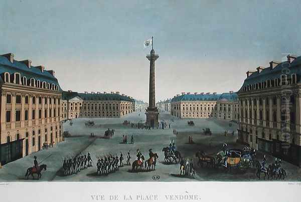 The Place Vendome, c.1815-20 Oil Painting by Henri Courvoisier-Voisin