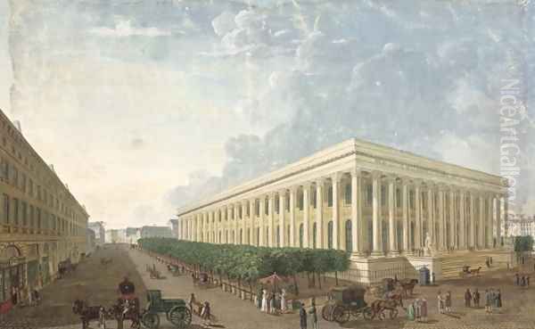 The Palais de la Bourse Oil Painting by Henri Courvoisier-Voisin