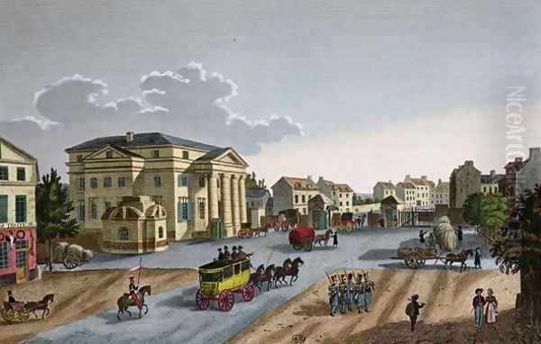 The Barriere Saint Denis, c.1815-20 Oil Painting by Henri Courvoisier-Voisin