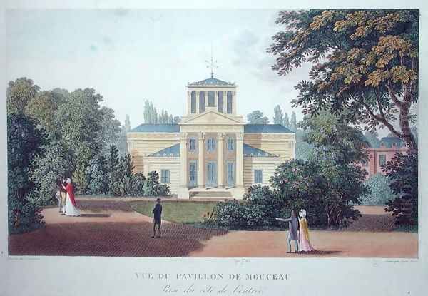 View of the Pavillon de Monceau from the Entrance Oil Painting by Henri Courvoisier-Voisin