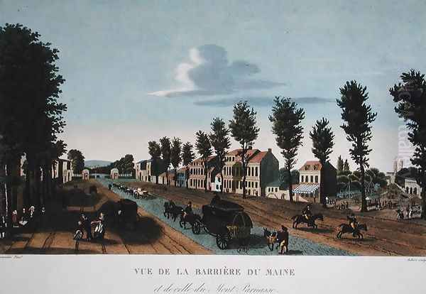 The Barriere du Maine, c.1815-20 Oil Painting by Henri Courvoisier-Voisin