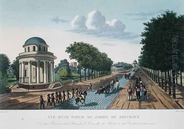 The Parc Monceaux, c.1815-20 Oil Painting by Henri Courvoisier-Voisin