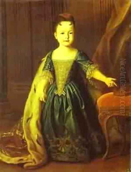 Portrait Of Natalia Petrovna C 1722 Oil Painting by Louis Caravaque