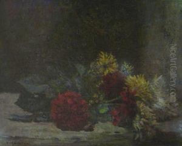 A Still Life Of Flowers Oil Painting by Frederick William Jackson