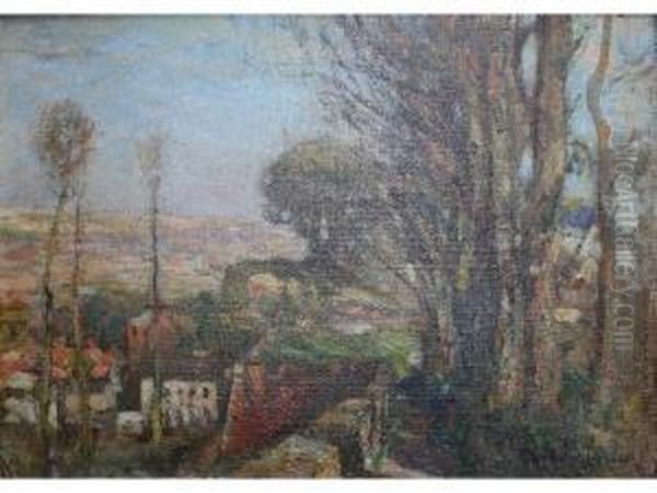 Viewpoint Over A Town Oil Painting by Frederick William Jackson