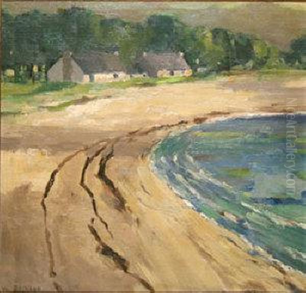 Shoreline Oil Painting by Frederick William Jackson