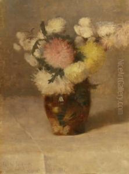 Still Life Of Flowers Oil Painting by Frederick William Jackson