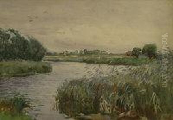 Meandering River Oil Painting by Frederick William Jackson