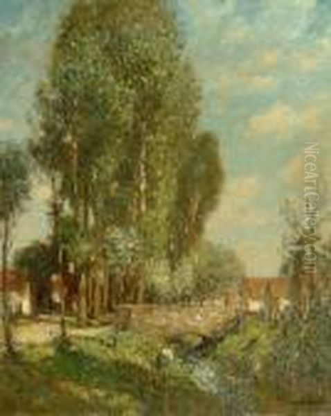 Thonbieuil Sur Mer Oil Painting by Frederick William Jackson