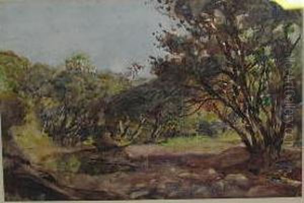 A Woodland Landscape Oil Painting by Frederick William Jackson