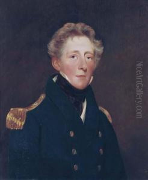 Portrait Of A Gentleman, Said To Be Captain Thomas Wrencarter by John Jackson