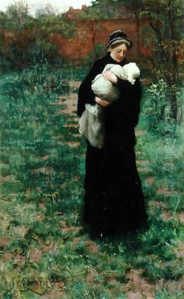 Sorrow's Solace, or In Time of War, 1885 Oil Painting by James Elder Christie