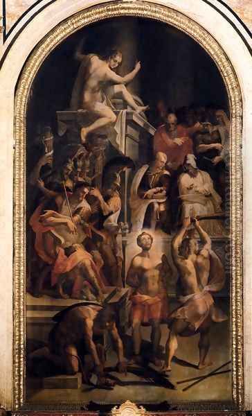 The Martyrdom of St Hadrian Oil Painting by Lorenzo the Younger (Mantovano) Costa