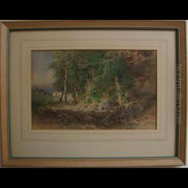 Edge Of The Woods Oil Painting by Otto Reinhard Jacobi