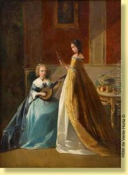 Lalecon De Musique Oil Painting by Jacobus Jacobs