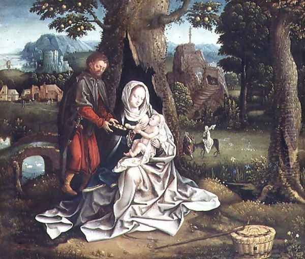 The Rest on the Flight into Egypt Oil Painting by Jan Wellens de Cock