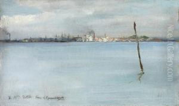 Poole Harbour, Dorset Oil Painting by George Percy Jacomb-Hood