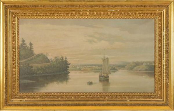 On The Passagassawakeag Oil Painting by George Percy Jacomb-Hood