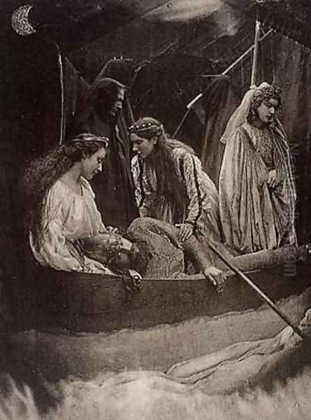 The Passing of Arthur Oil Painting by Julia Margaret Cameron