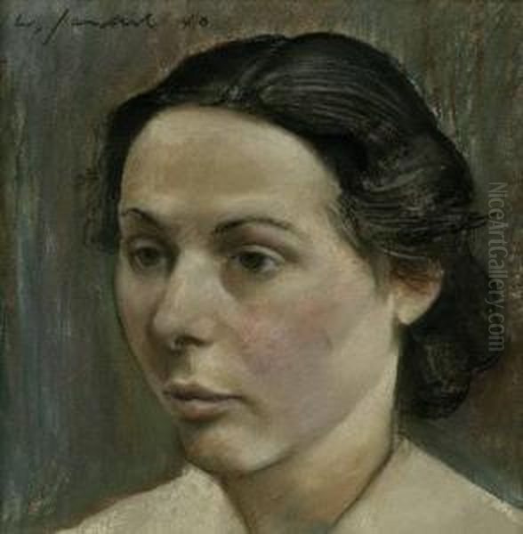 Frauenportrat Oil Painting by Willy Jaeckel