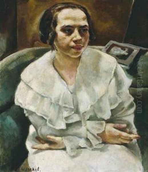 Portrait Of A Woman Oil Painting by Willy Jaeckel