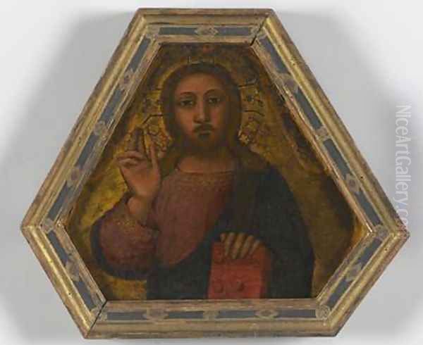 Christ Blessing Oil Painting by Nardo di Cione