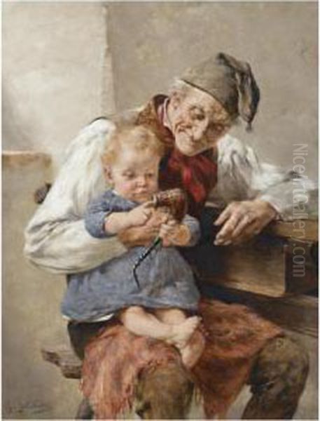 Grandpa's Favourite Oil Painting by Georg Jakobides