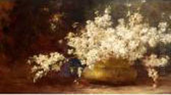 Almond Blossoms Oil Painting by Georg Jakobides