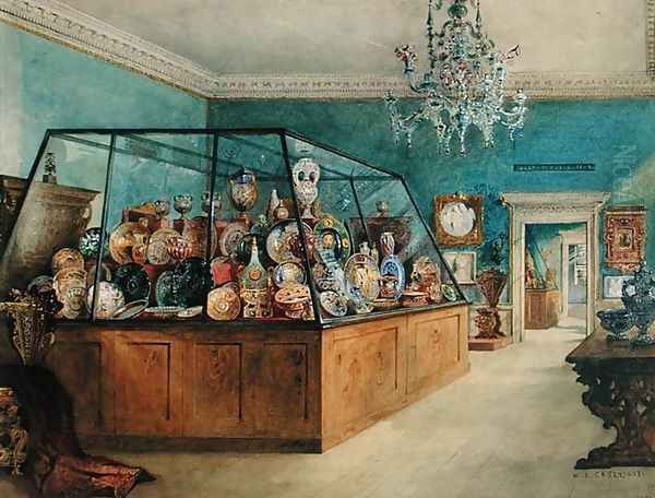 Marlborough House, Second Room, 1857 Oil Painting by William Linnaeus Casey