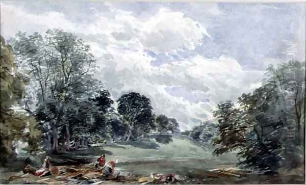 Barncluith Park Oil Painting by William Linnaeus Casey