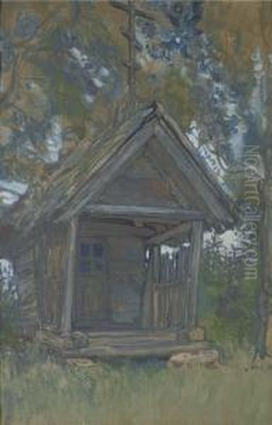 A Chapel In Nara Oil Painting by Maria Vasil'Evna Jakuncikova