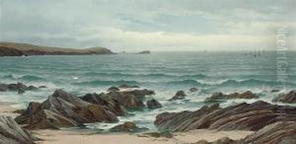 Fistral Bay, Cornwall Oil Painting by David James