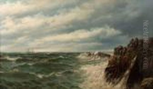 A Rocky
Coast Oil Painting by David James