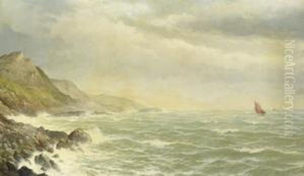 Summer Sea, Cornwall 1882 Oil Painting by David James