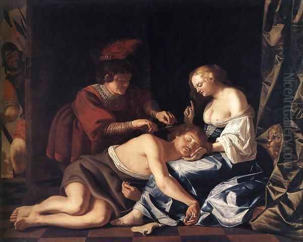 The Capture of Samson 2 Oil Painting by Christiaen van Couwenbergh